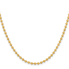 Chisel Stainless Steel Polished Yellow IP-plated 3mm 22 inch Ball Chain
