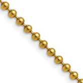 Chisel Stainless Steel Polished Yellow IP-plated 3mm 22 inch Ball Chain