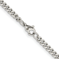 Chisel Stainless Steel Polished 4mm 24 inch Curb Chain