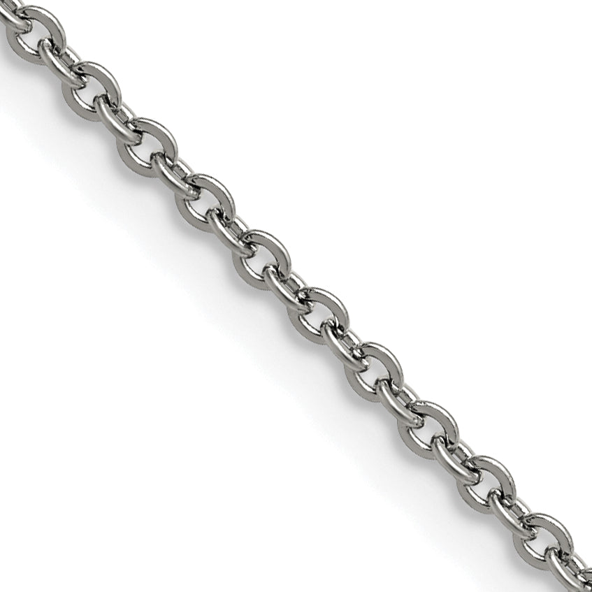 Chisel Stainless Steel Polished 2.3mm 22 inch Cable Chain