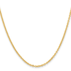 Chisel Stainless Steel Polished Yellow IP-plated 2.3mm 22 inch Cable Chain