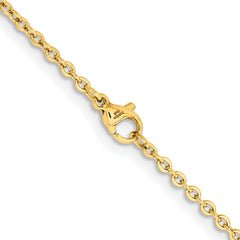 Chisel Stainless Steel Polished Yellow IP-plated 2.3mm 22 inch Cable Chain