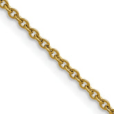 Chisel Stainless Steel Polished Yellow IP-plated 2.3mm 22 inch Cable Chain