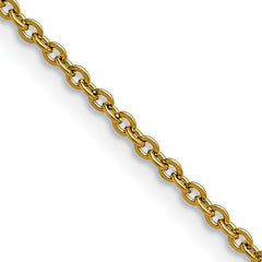 Chisel Stainless Steel Polished Yellow IP-plated 2.3mm 22 inch Cable Chain