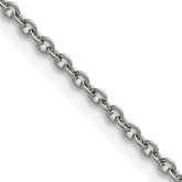 Chisel Stainless Steel Polished 2.3mm 22 inch Cable Chain