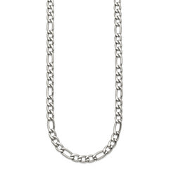 Chisel Stainless Steel Polished 6mm 24 inch Figaro Chain
