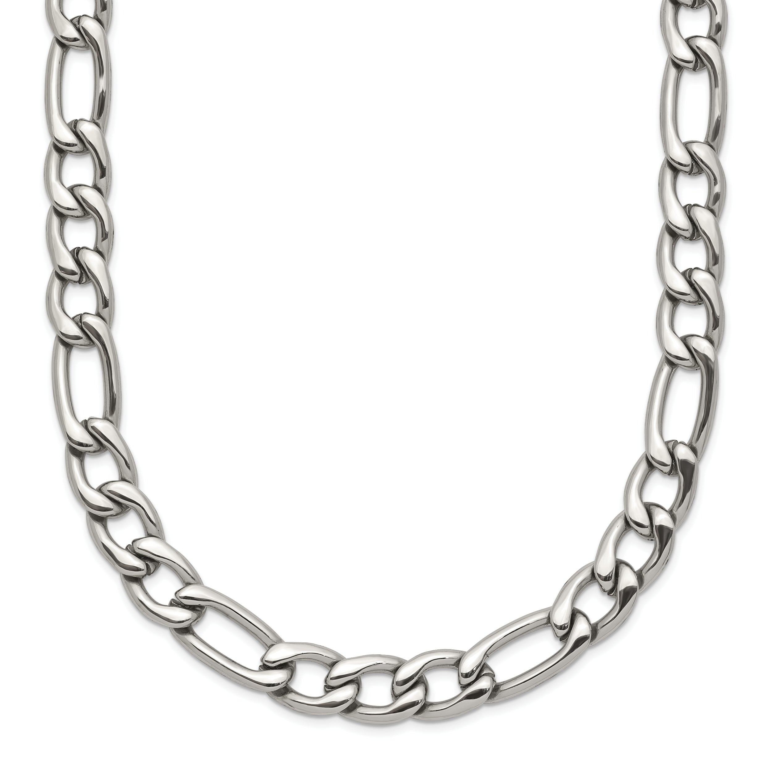 Chisel Stainless Steel Polished 6mm 24 inch Figaro Chain