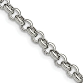 Chisel Stainless Steel Polished 6mm 24 inch Rolo Chain