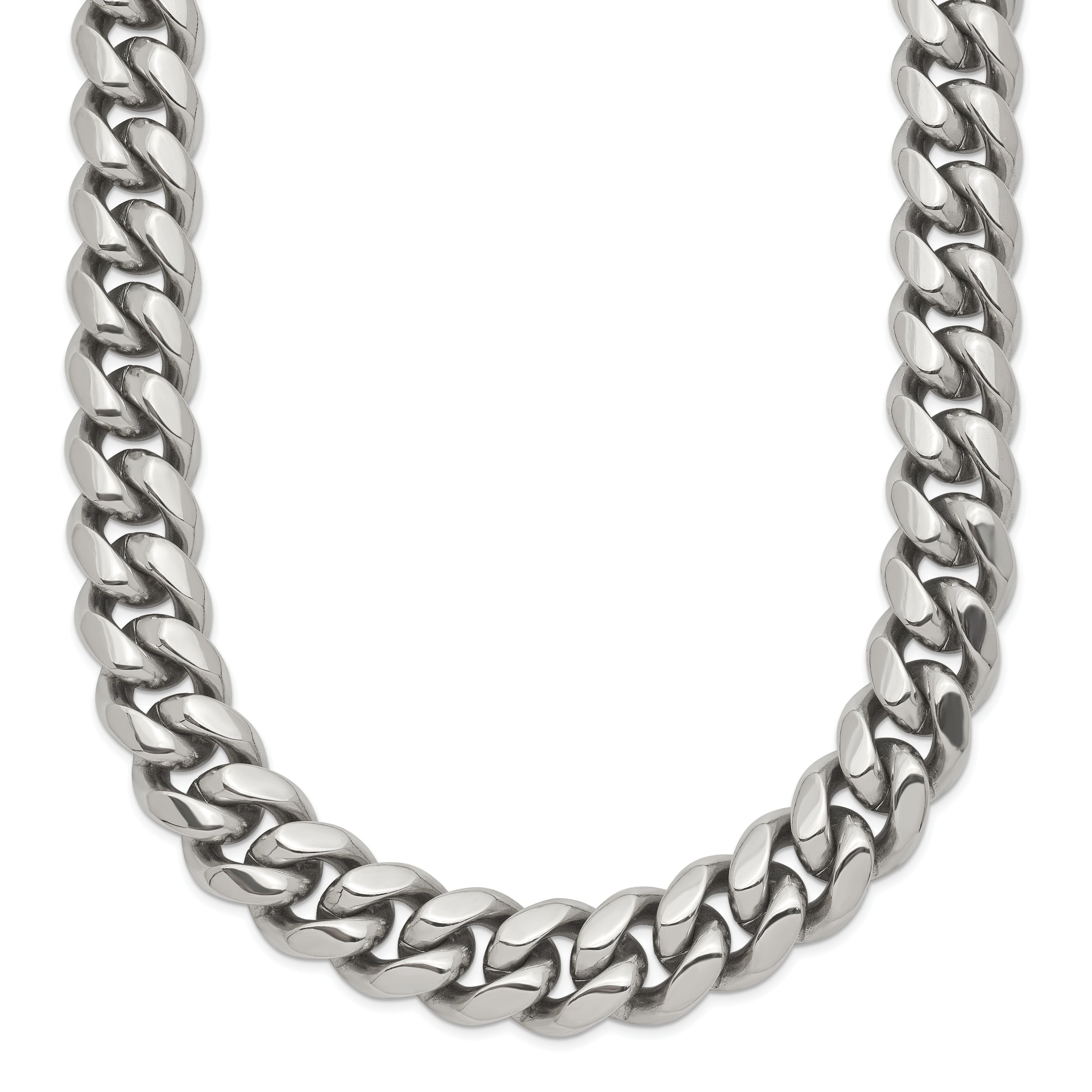 Chisel Stainless Steel Polished 24 inch Curb Chain Necklace