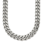 Chisel Stainless Steel Polished 24 inch Curb Chain Necklace