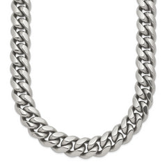 Chisel Stainless Steel Polished 24 inch Curb Chain Necklace