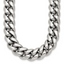 Polished Stainless Steel Curb Chain Necklace 12mm