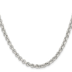Chisel Stainless Steel Polished and Textured Fancy Rolo 22 inch Chain