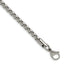 Chisel Stainless Steel Polished 3.9mm Rounded Box Chain