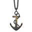 Crucifix Anchor Necklace in Yellow IP-Plated Stainless Steel, 24 Inch - Sophia Jewelers