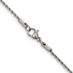 Chisel Stainless Steel Polished 1.5mm 22 inch Rope Chain