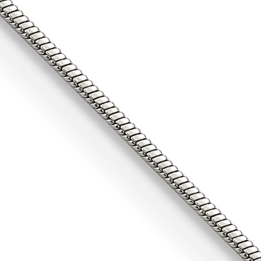 Chisel Stainless Steel Polished 1.2mm Square Snake 22 inch Chain