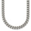 Curb Chain Necklace in Stainless Steel, 6mm, 20 Inch - Sophia Jewelers