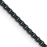 Chisel Stainless Steel Polished Blue and Grey IP-plated 2.5mm 22 inch Box Chain