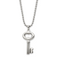 Chisel Stainless Steel Polished Key Pendant on a 24 inch Ball Chain Necklace