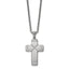Chisel Cross Necklace in Stainless Steel, Brushed & Polished, 19.5 Inch - Sophia Jewelers