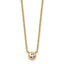 Chisel Stainless Steel Polished Yellow IP-plated Glass Pendant on a 16 inch Cable Chain with a 2 inch Extension Necklace
