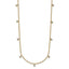 Chisel Stainless Steel Polished Yellow IP-plated Clear Crystal 17.5 inch with 2 inch Extension Necklace