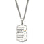 Chisel John 3:16 Dog Tag Necklace in Stainless Steel, 24 Inch - Sophia Jewelers