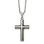 Men's Antiqued Cross Stainless Steel Cable Chain Necklace 3mm