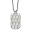 Men's Polished Dog Tag Stainless Steel Cable Chain Pendant Necklace 3mm