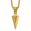 Men's Antiqued Arrow Stainless Steel Box Chain Necklace 3mm