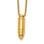 Men's Gold-Tone Polished Bullet Stainless Steel Cable Chain Necklace 2mm