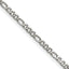 Polished Stainless Steel Figaro Chain Necklace 3mm