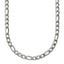 Chisel Figaro Chain Necklace in Stainless Steel, 4mm, 20 Inch - Sophia Jewelers