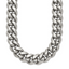 Men's Polished Stainless Steel Curb Chain Necklace 14mm