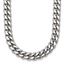Polished Stainless Steel Curb Chain Necklace 8mm