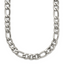 Polished Stainless Steel Figaro Chain Necklace 8mm