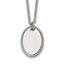 Polished Stainless Steel Cable Chain Pendant Necklace 2mm