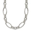 Open Link Chain Necklace in Stainless Steel, 9.5mm, 16 Inch - Sophia Jewelers