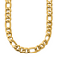 Men's Polished Gold-Tone Stainless Steel Figaro Chain Necklace 1.5mm