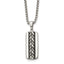 Men's Antiqued Stainless Steel Box Chain Pendant Necklace 1.8mm