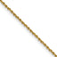 Polished Gold-Tone Stainless Steel Rope Chain Necklace 1.5mm