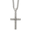 Men's Polished Cross Stainless Steel Curb Chain Necklace 3mm
