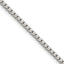Polished Stainless Steel Curb Chain Necklace 2.5mm