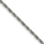 Polished Stainless Steel Rope Chain Necklace 2mm