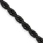 Polished Black Stainless Steel Rope Chain Necklace 5mm