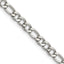 Polished Stainless Steel Figaro Chain Necklace 4.5mm