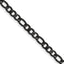 Polished Black Stainless Steel Figaro Chain Necklace 4.5mm