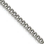 Polished Stainless Steel Curb Chain Necklace 4.5mm