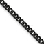 Polished Black Stainless Steel Curb Chain Necklace 4.5mm